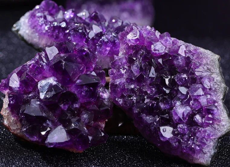 Amethyst Geode Natural Crystal Quartz Stone Wand Point Energy Healing Mineral Stone