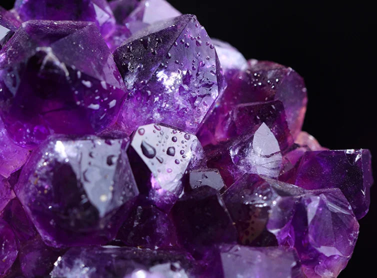 Amethyst Geode Natural Crystal Quartz Stone Wand Point Energy Healing Mineral Stone