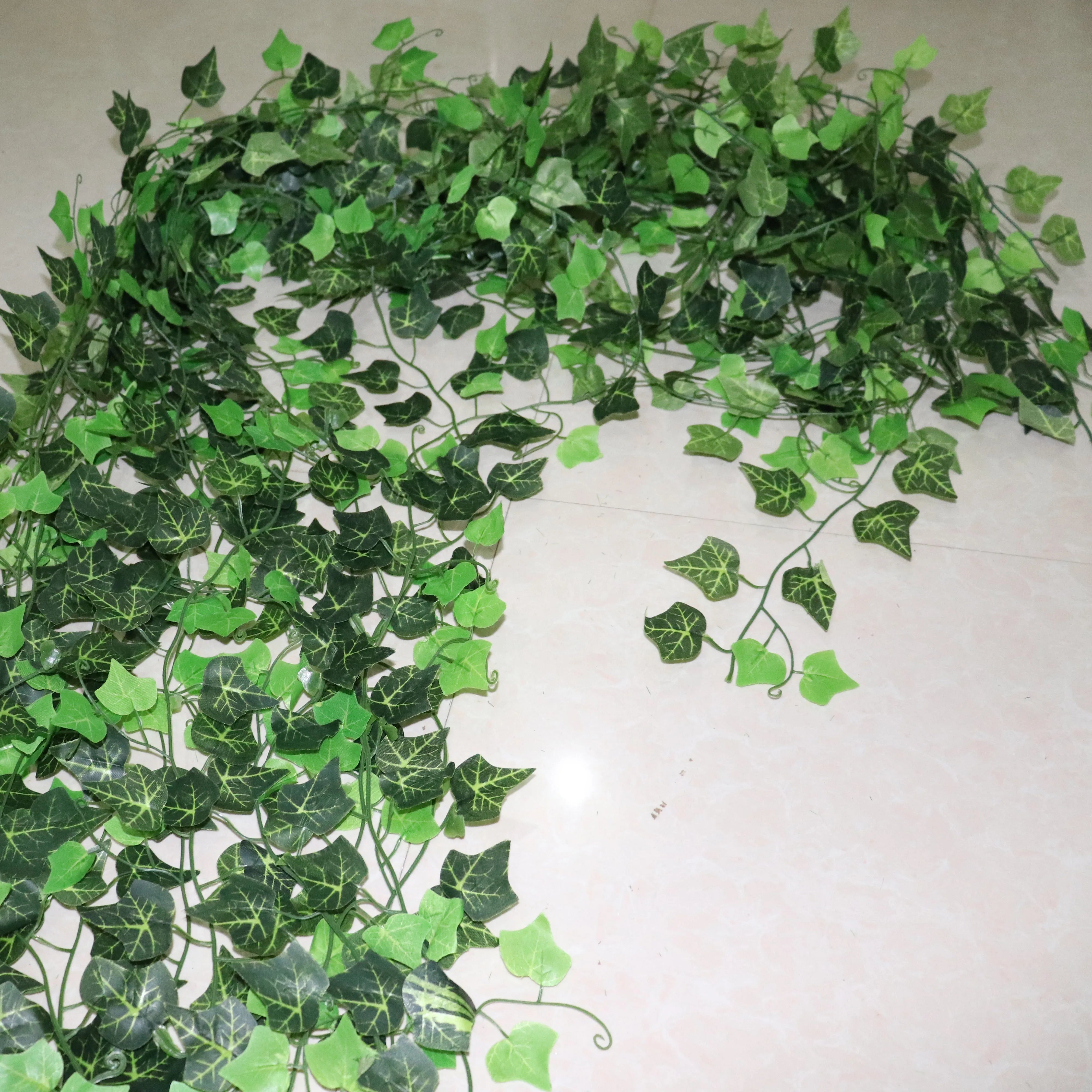 100pcs Leaf 2.4M Home Decor Artificial Ivy Leaf Garland Plants Vine Fake Foliage Flowers