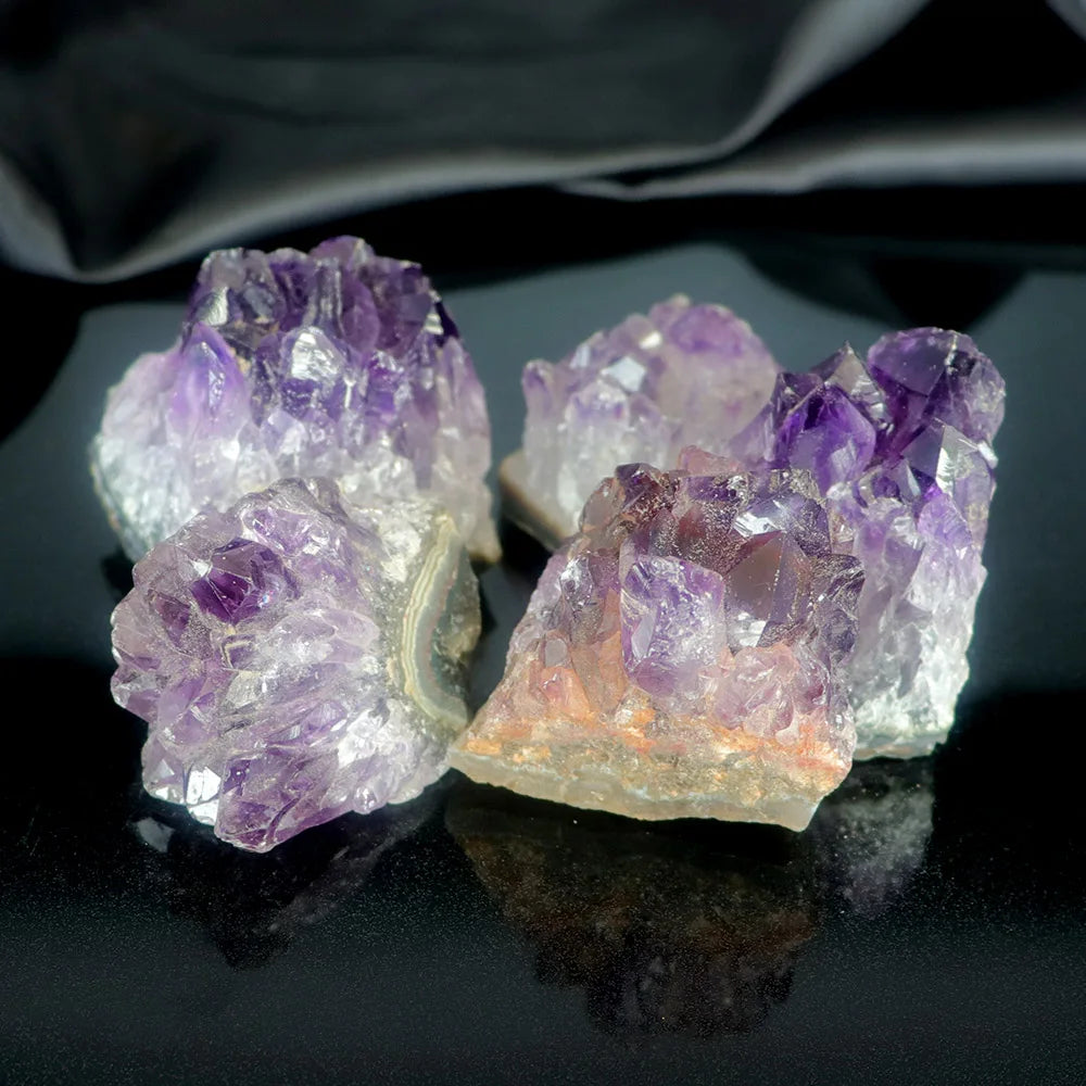 Amethyst Geode Natural Crystal Quartz Stone Wand Point Energy Healing Mineral Stone