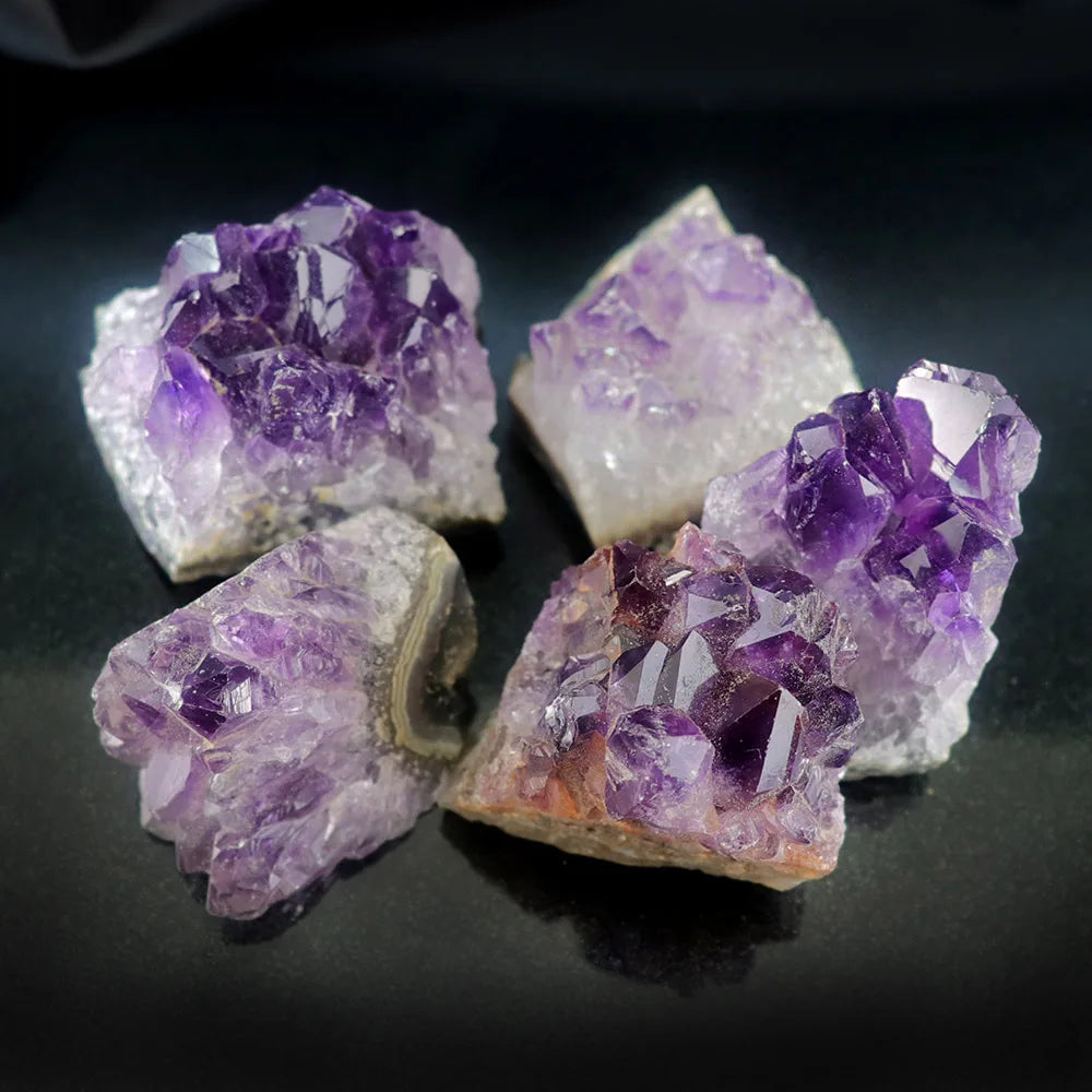Amethyst Geode Natural Crystal Quartz Stone Wand Point Energy Healing Mineral Stone