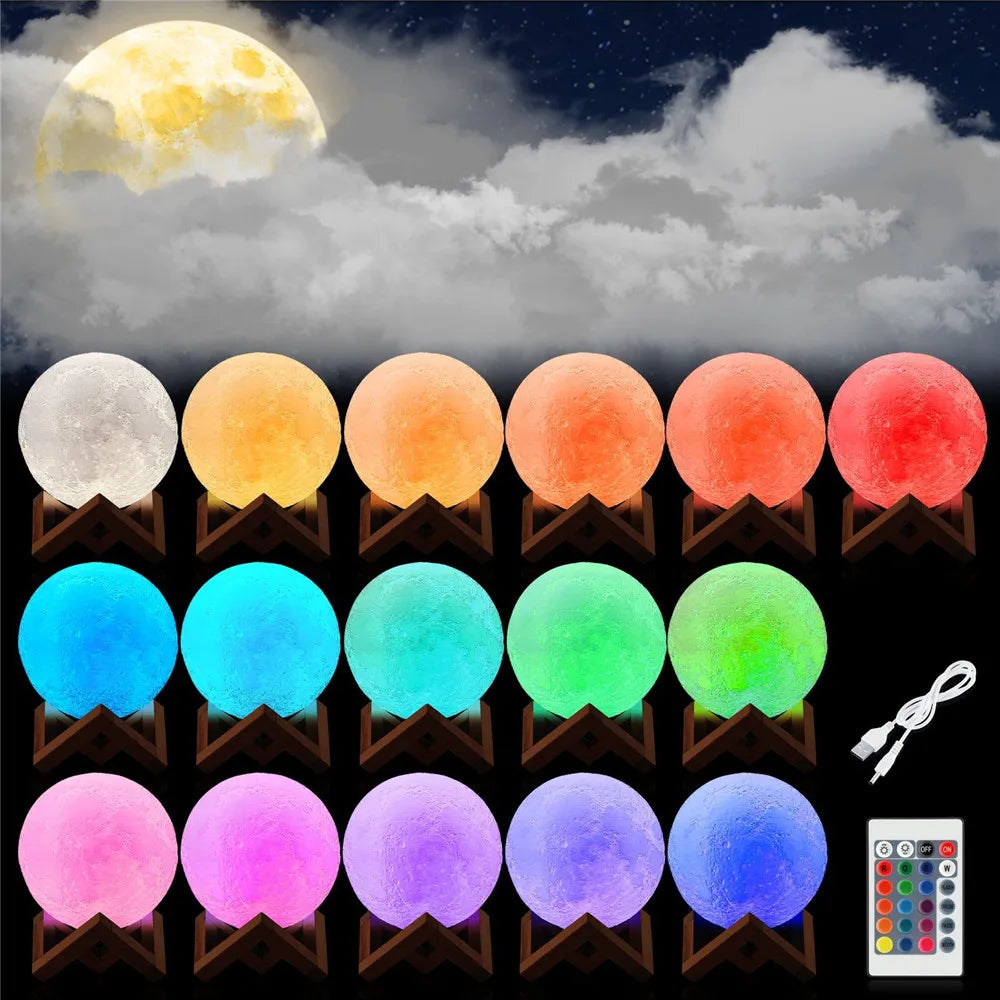 3D Moon USB Night Lamp