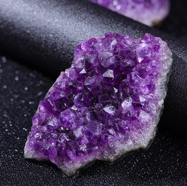 Amethyst Geode Natural Crystal Quartz Stone Wand Point Energy Healing Mineral Stone