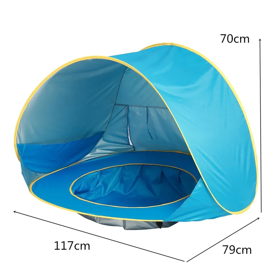 Baby Beach Tent With Pool Portable Foldable Waterproof Indoor Outdoor