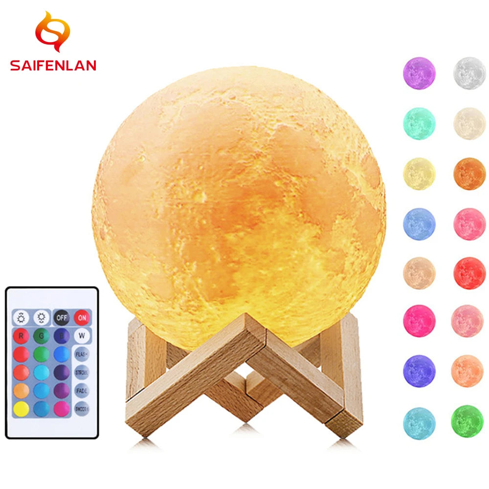 3D Moon USB Night Lamp