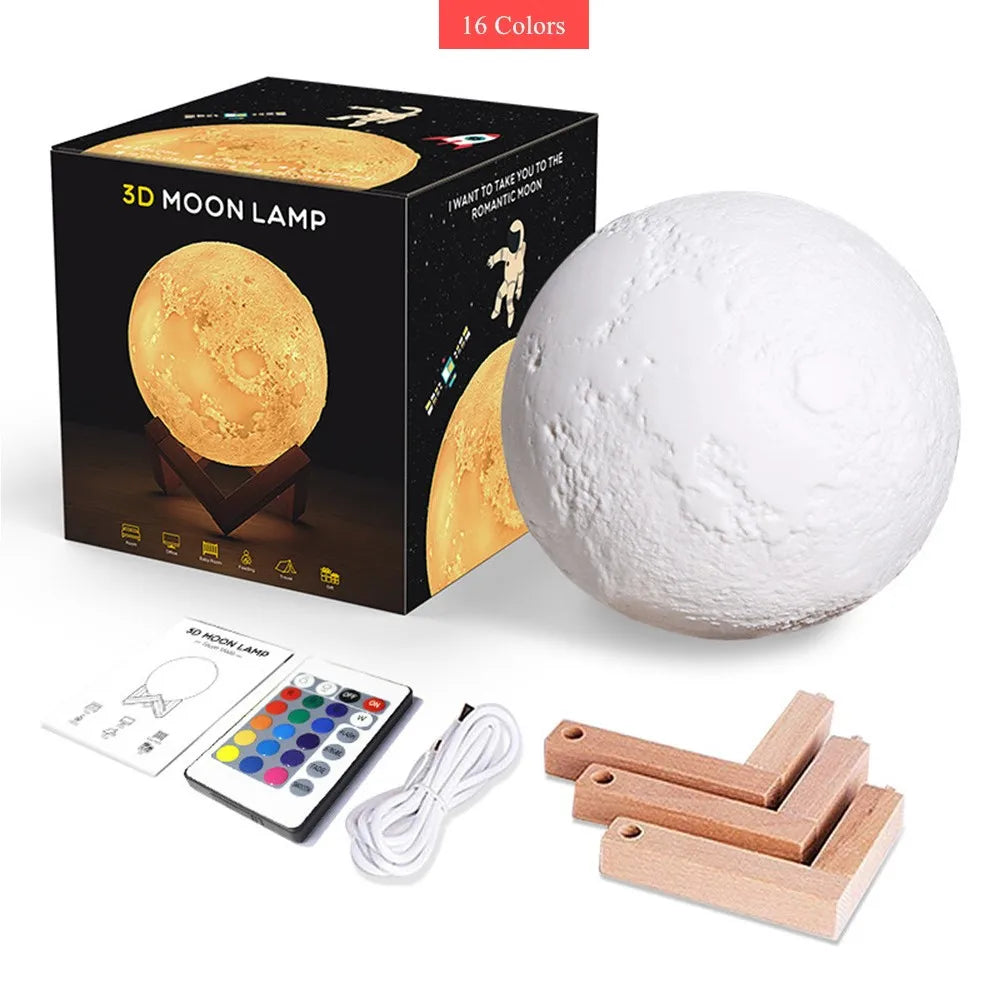 3D Moon USB Night Lamp