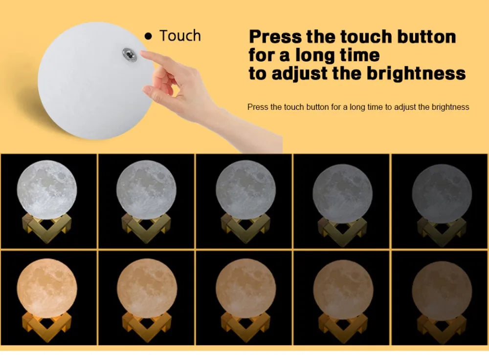 3D Moon USB Night Lamp