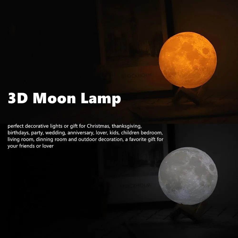 3D Moon USB Night Lamp