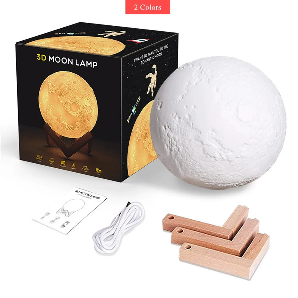 3D Moon USB Night Lamp