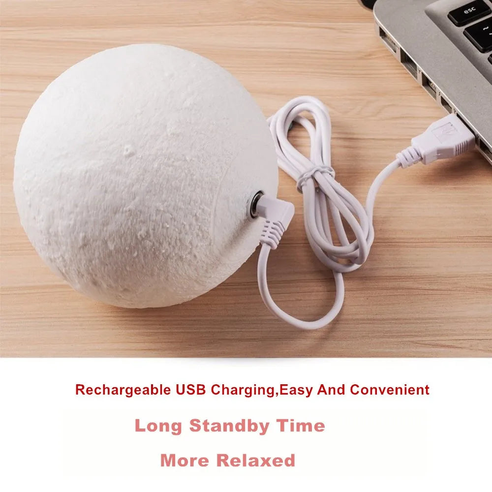 3D Moon USB Night Lamp