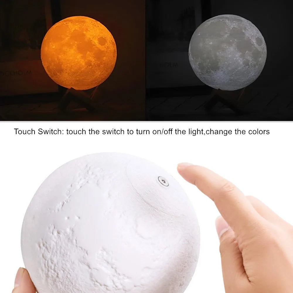 3D Moon USB Night Lamp