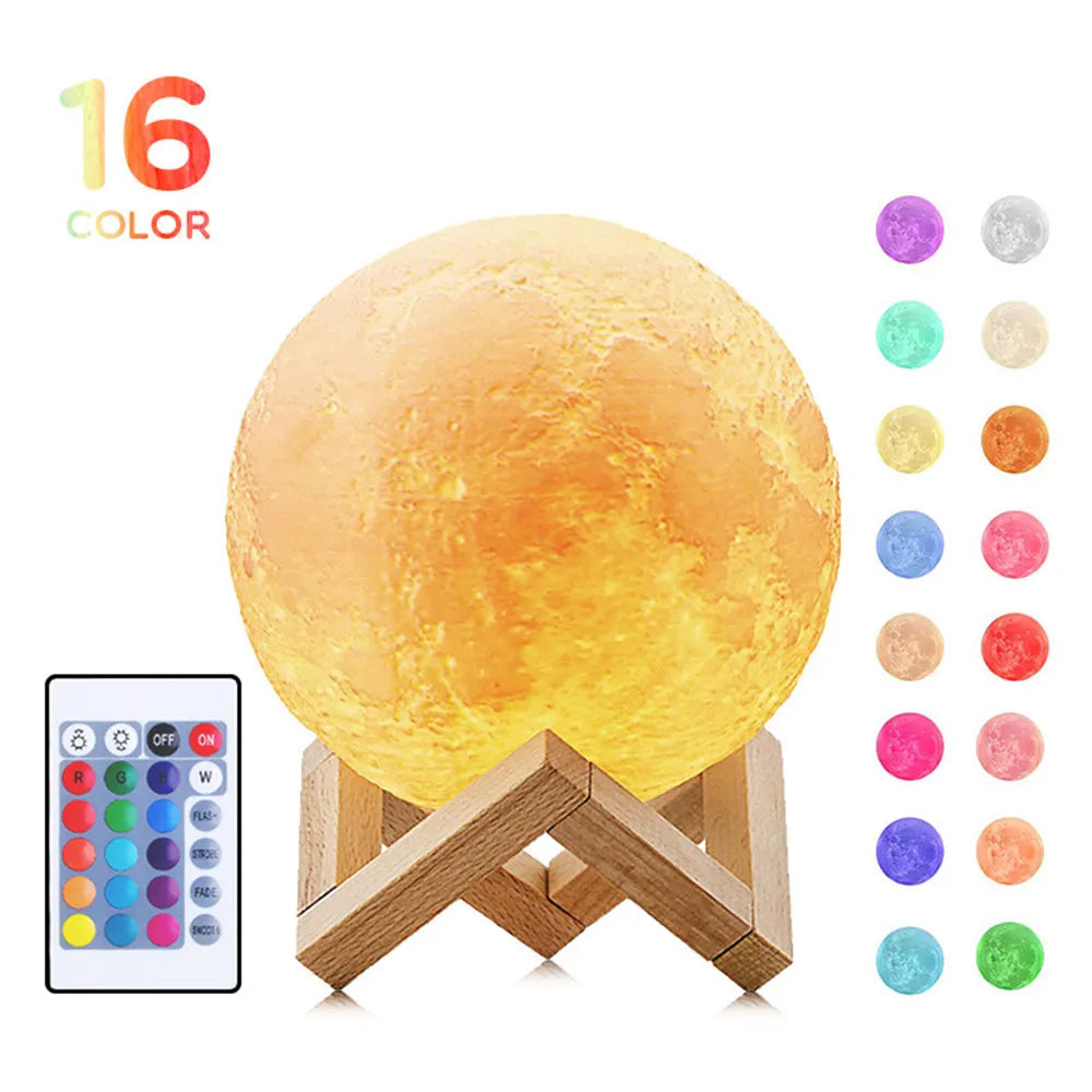 3D Moon USB Night Lamp