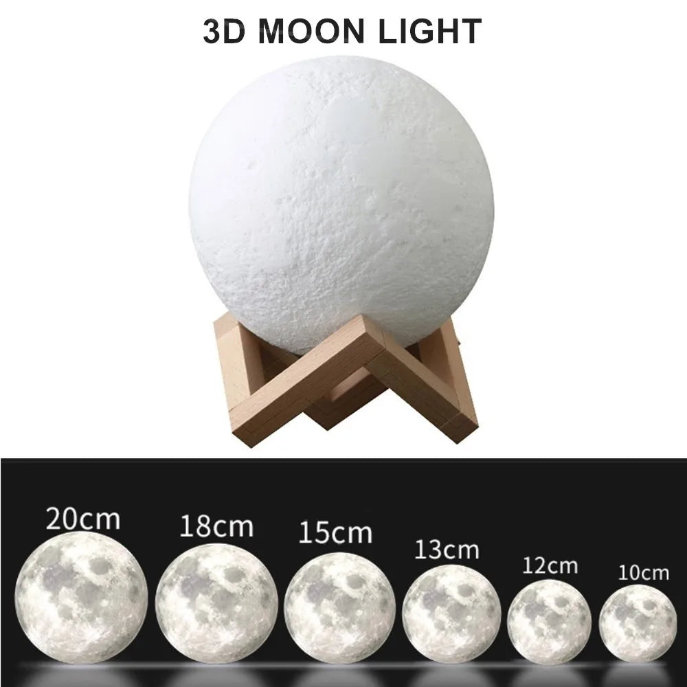 3D Moon USB Night Lamp