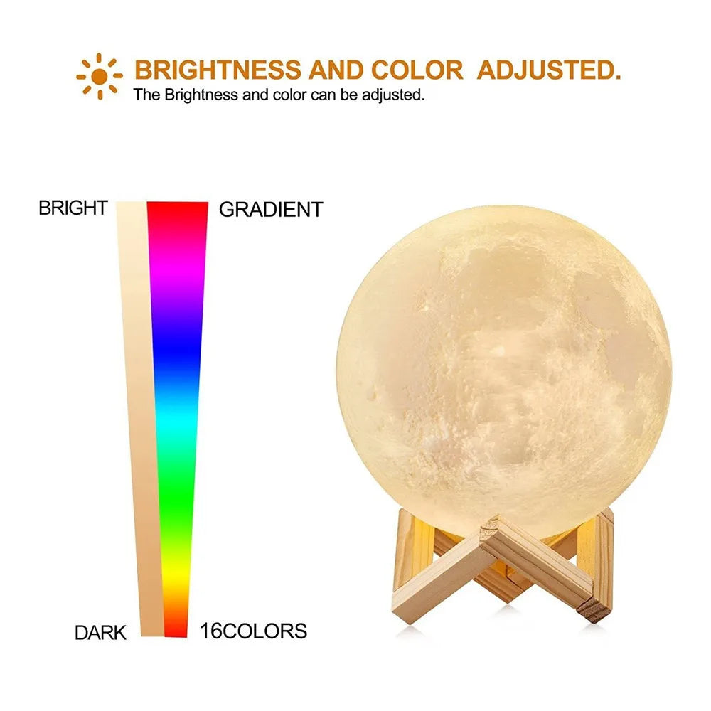 3D Moon USB Night Lamp
