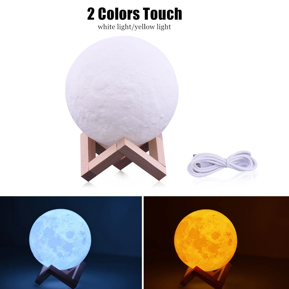 3D Moon USB Night Lamp