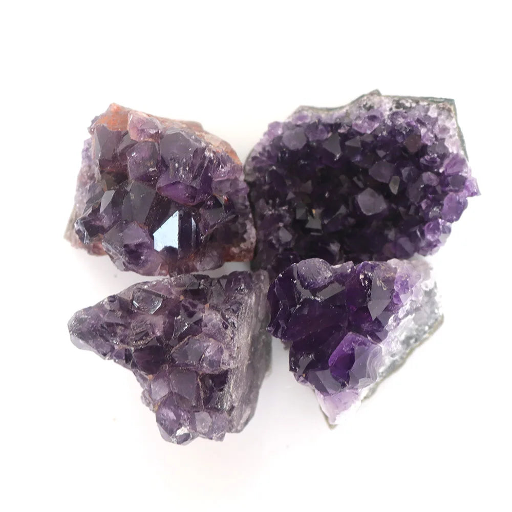 Amethyst Geode Natural Crystal Quartz Stone Wand Point Energy Healing Mineral Stone