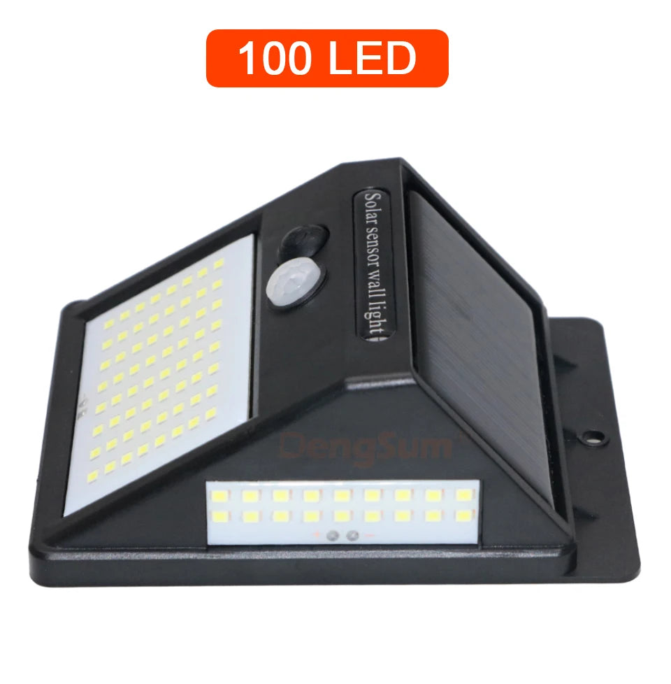 PIR Motion Sensor Solar Street 100 LED Light