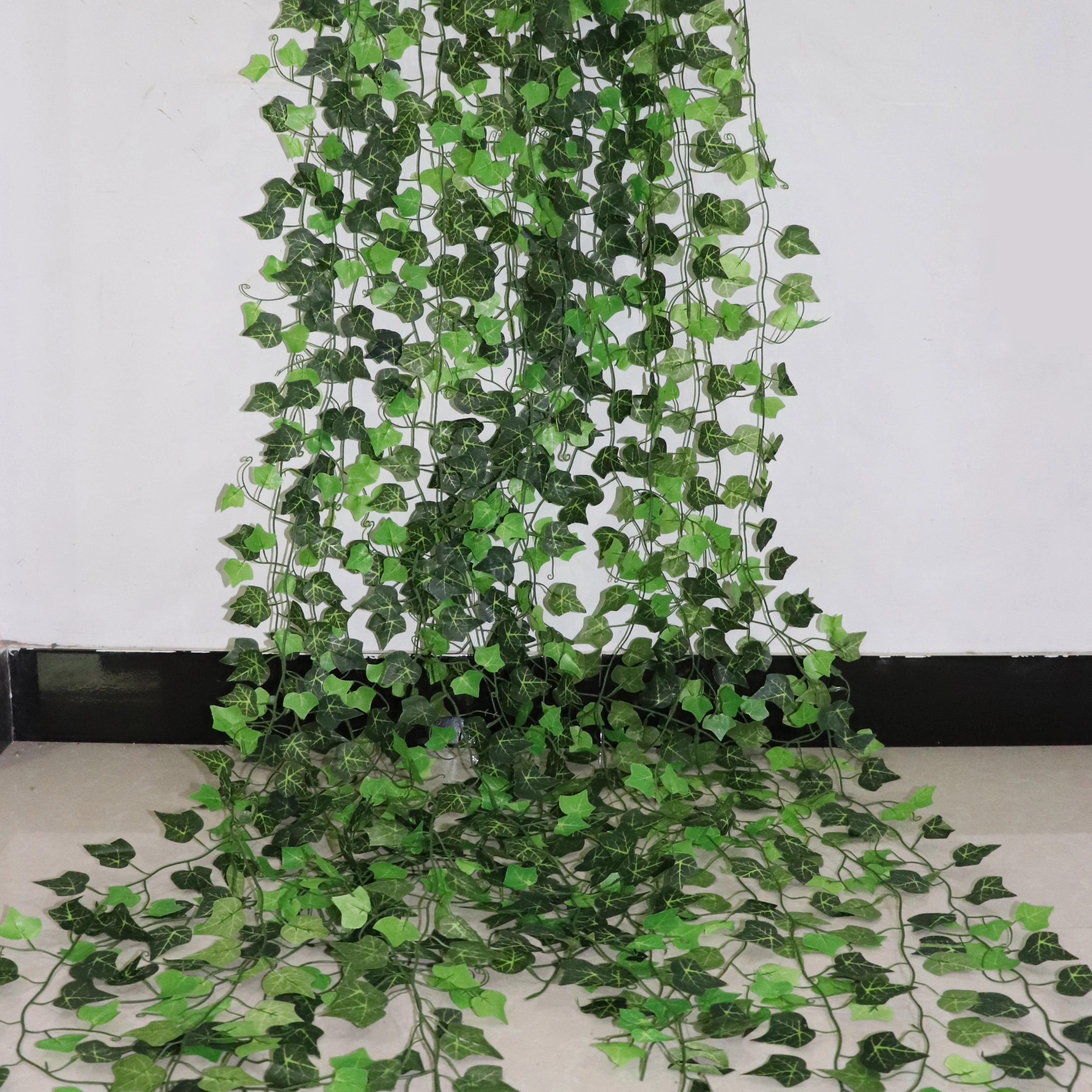 100pcs Leaf 2.4M Home Decor Artificial Ivy Leaf Garland Plants Vine Fake Foliage Flowers