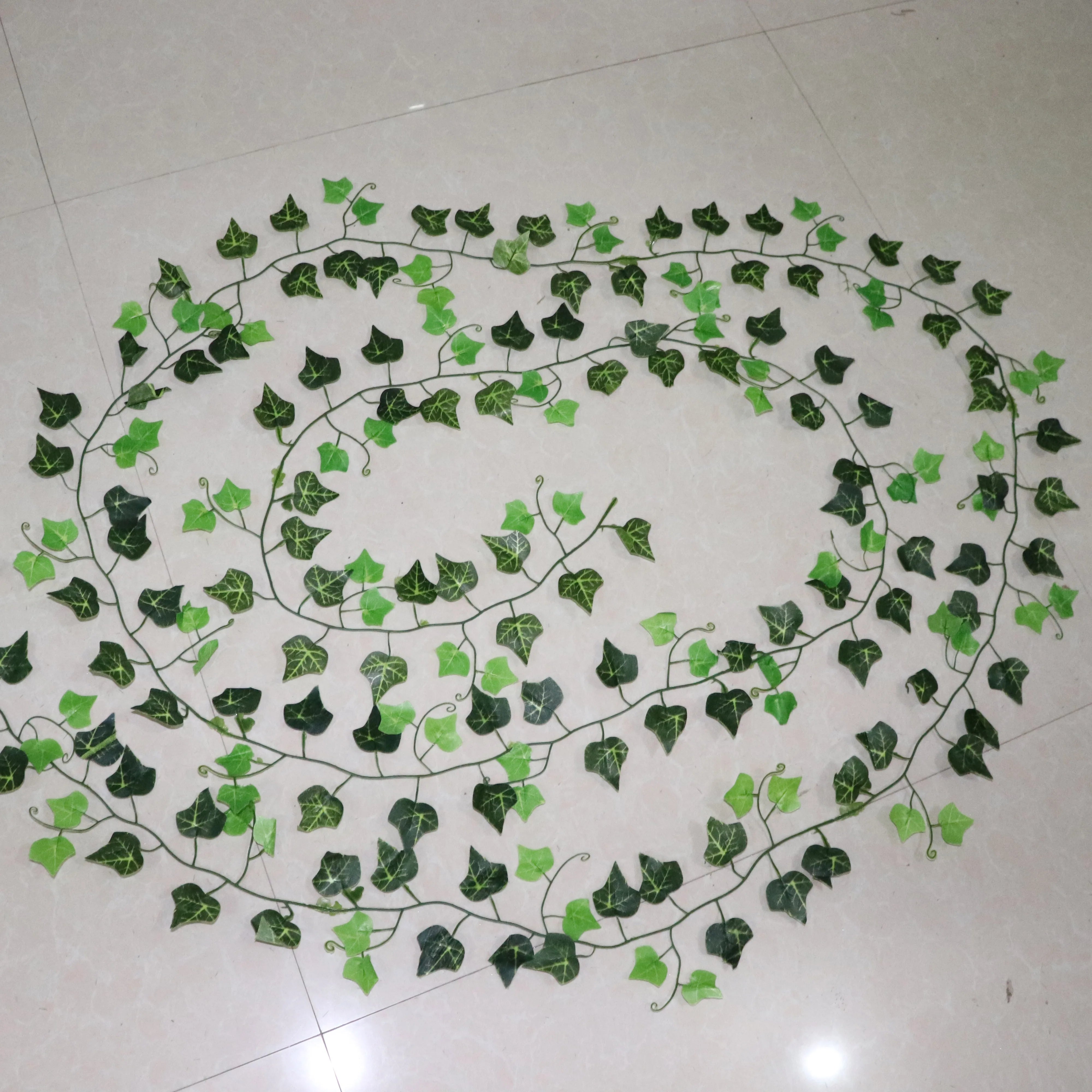 100pcs Leaf 2.4M Home Decor Artificial Ivy Leaf Garland Plants Vine Fake Foliage Flowers