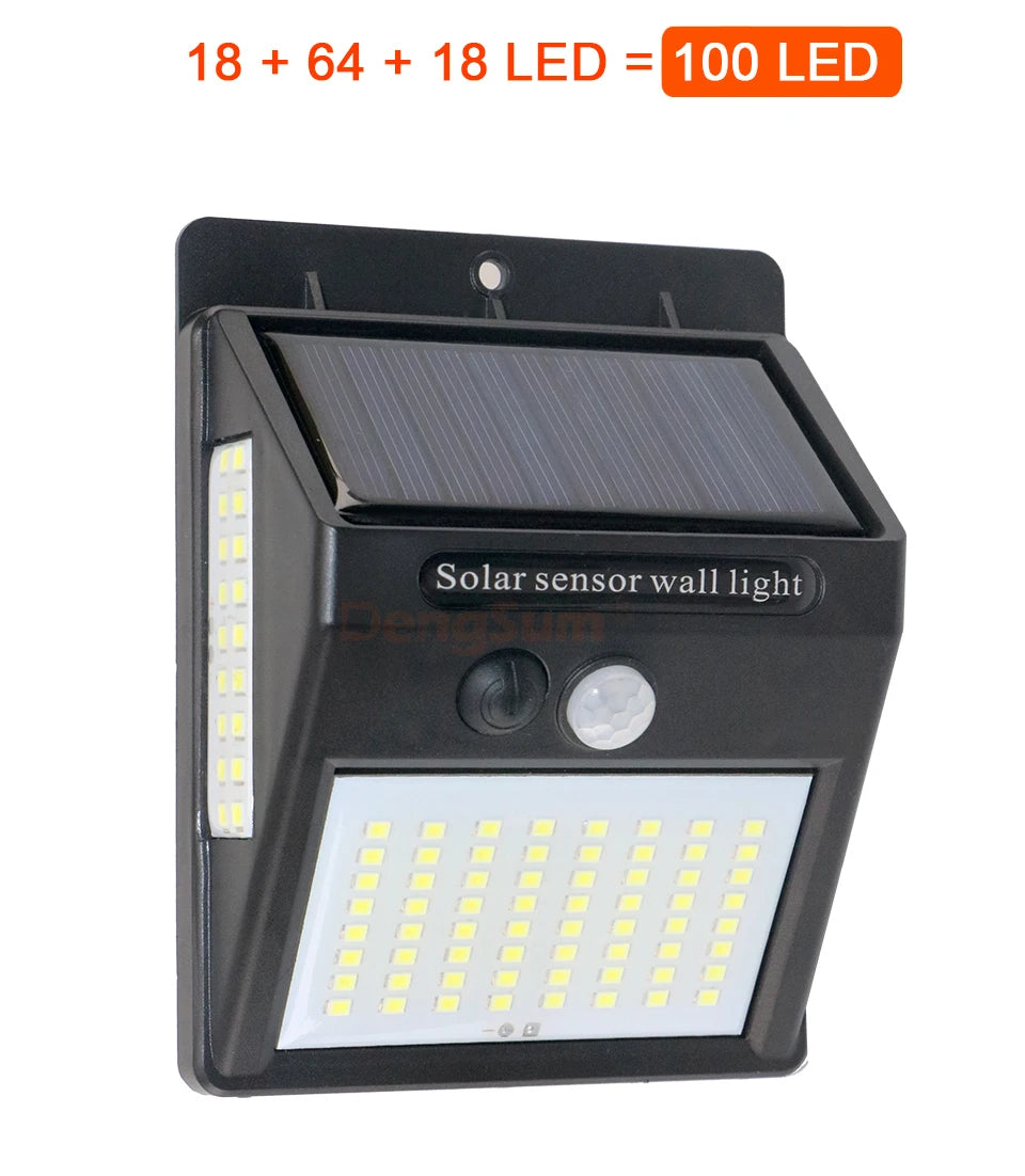 PIR Motion Sensor Solar Street 100 LED Light