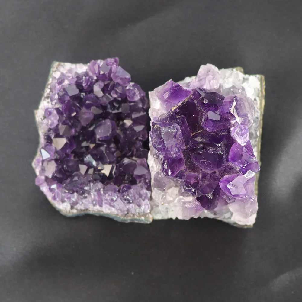 Amethyst Geode Natural Crystal Quartz Stone Wand Point Energy Healing Mineral Stone