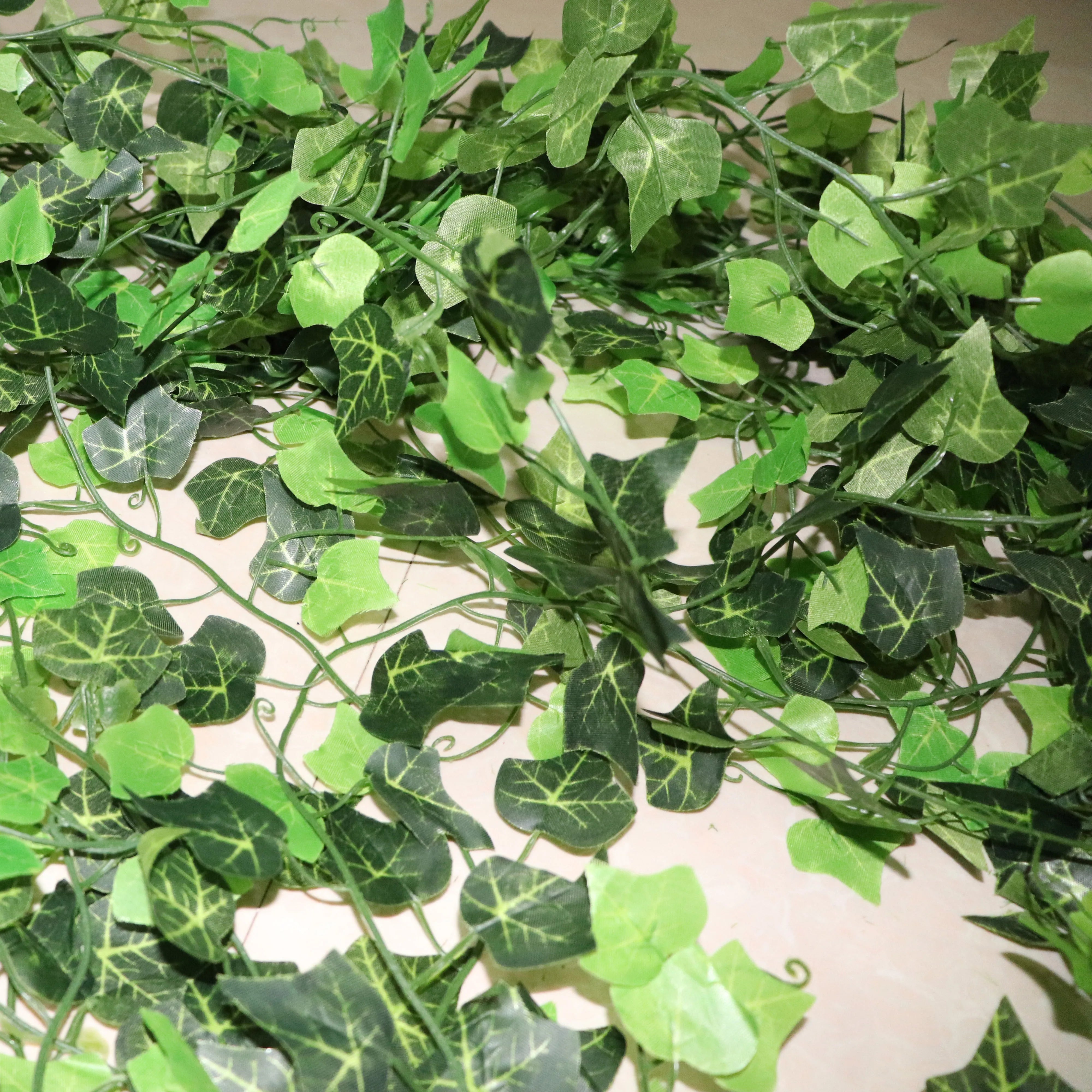 100pcs Leaf 2.4M Home Decor Artificial Ivy Leaf Garland Plants Vine Fake Foliage Flowers