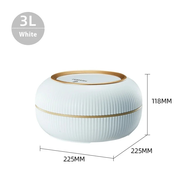 Desktop Trash Can Push-open Lid Paper Basket Box Mini Home Necessities