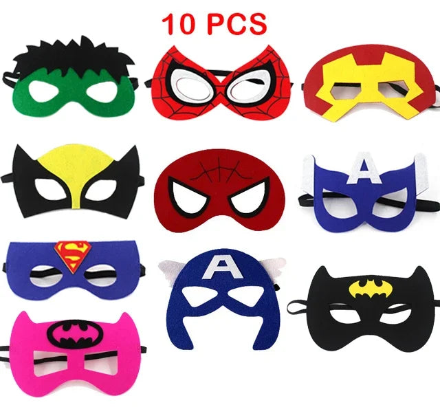10 Pcs/Lot Disney Halloween Superhero Masks For Kids Children Favor Mystery Gift