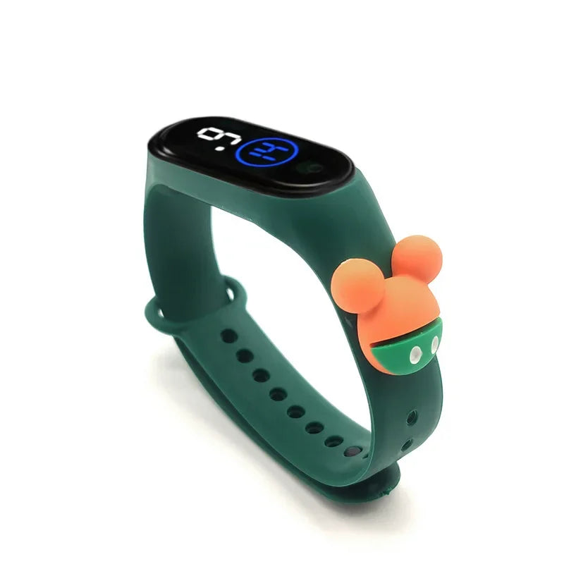 Disney Stitch Spider Man Cartoon Waterproof Watches For Kids LED Electronic Sport Watch