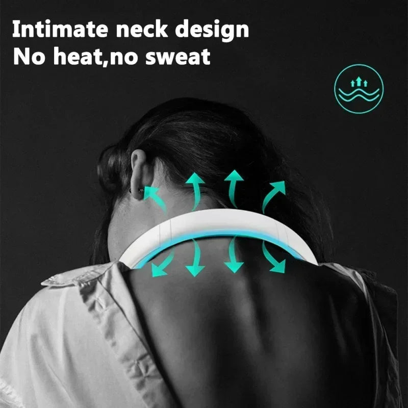 Portable Mini Neck Hanging Fan USB Rechargeable Wearable for Outdoor