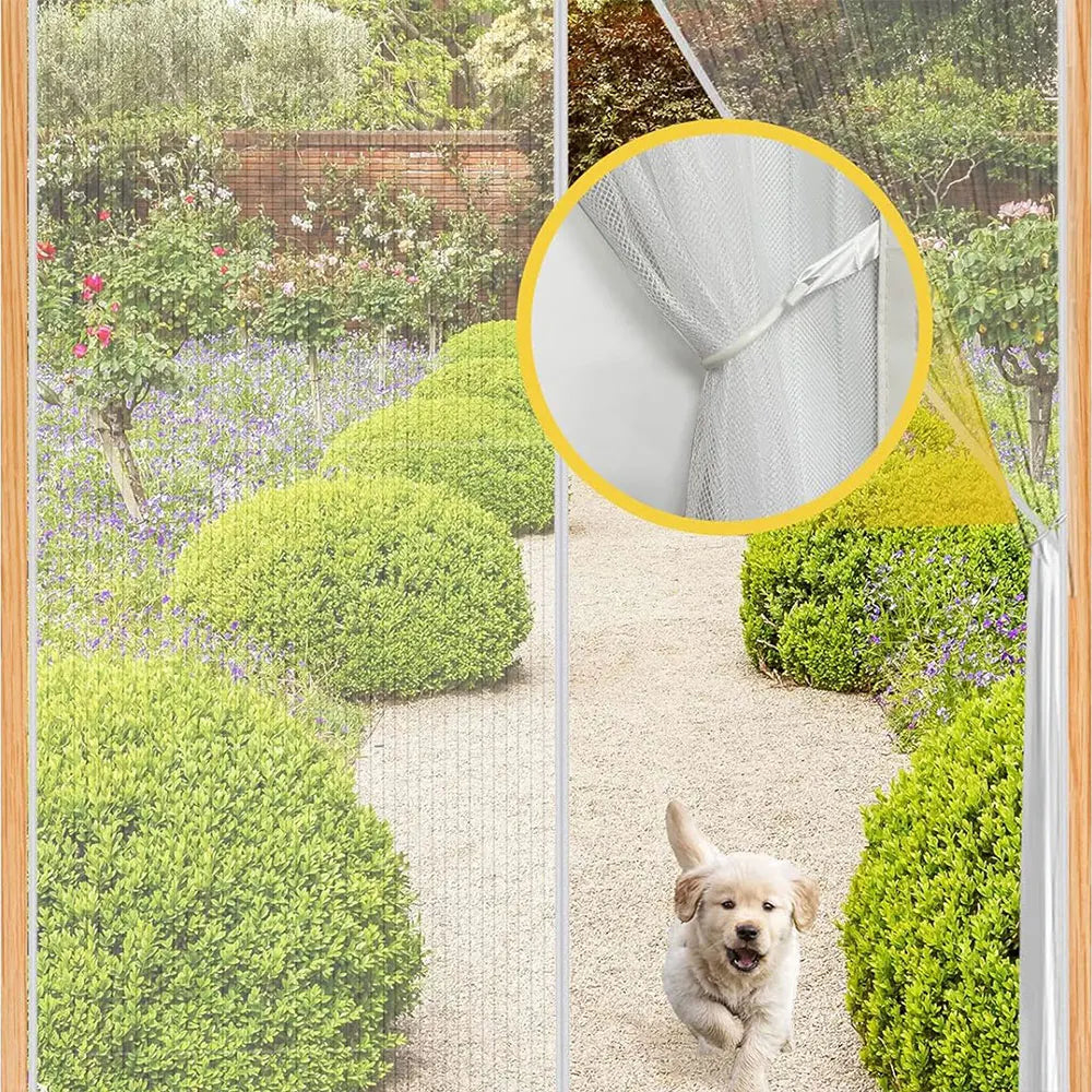 No Punching Magnetic Anti Insects Automatic Ventilation Screen Door Curtain