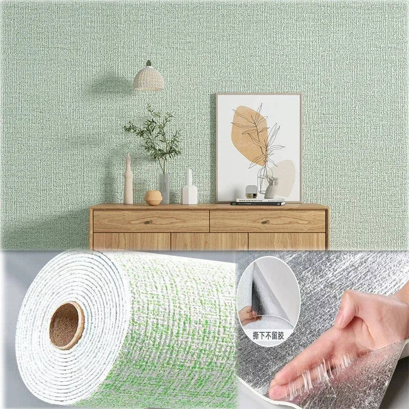3D Self-Adhesive Linen Wallpaper