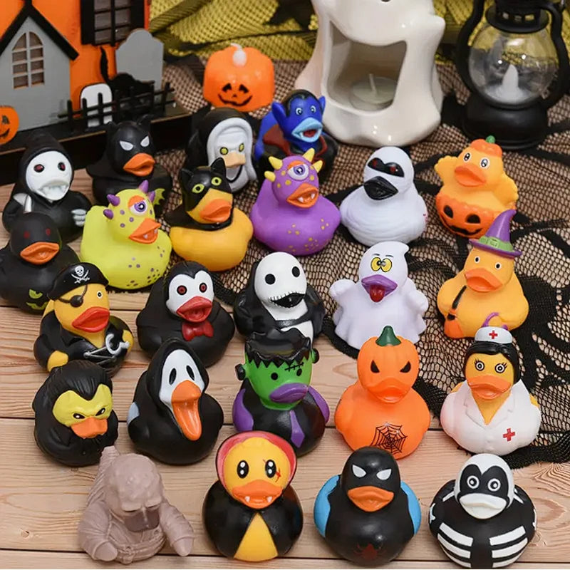 6/12/24pcs Halloween Rubber Ducks, Halloween Role Pack of Rubber Duck Toys for Kids