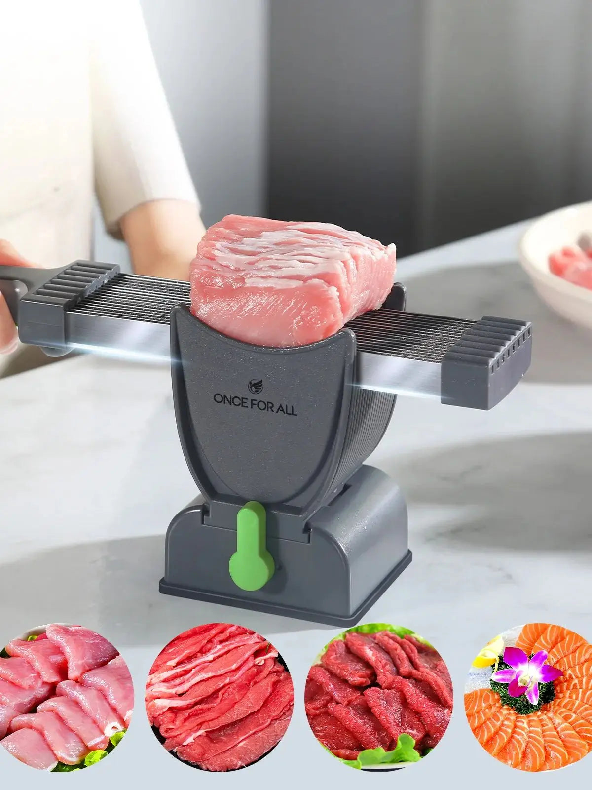 Miniature Manual Stainless Steel Meat Cutter
