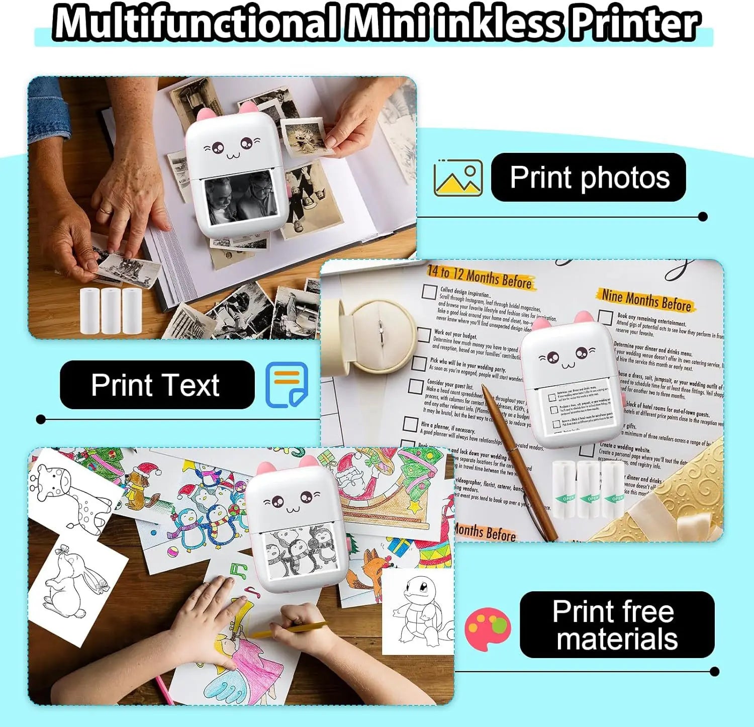 Mini Portable Thermal Printer