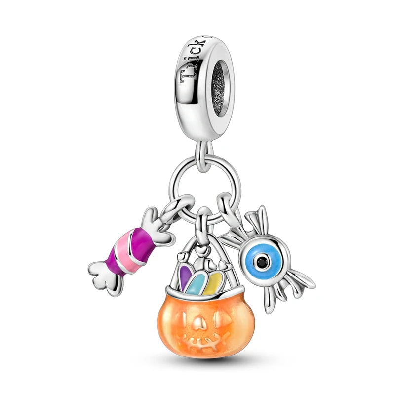 925 Silver Halloween Boutique Pendant Fit Original Bracelet Charm Necklace