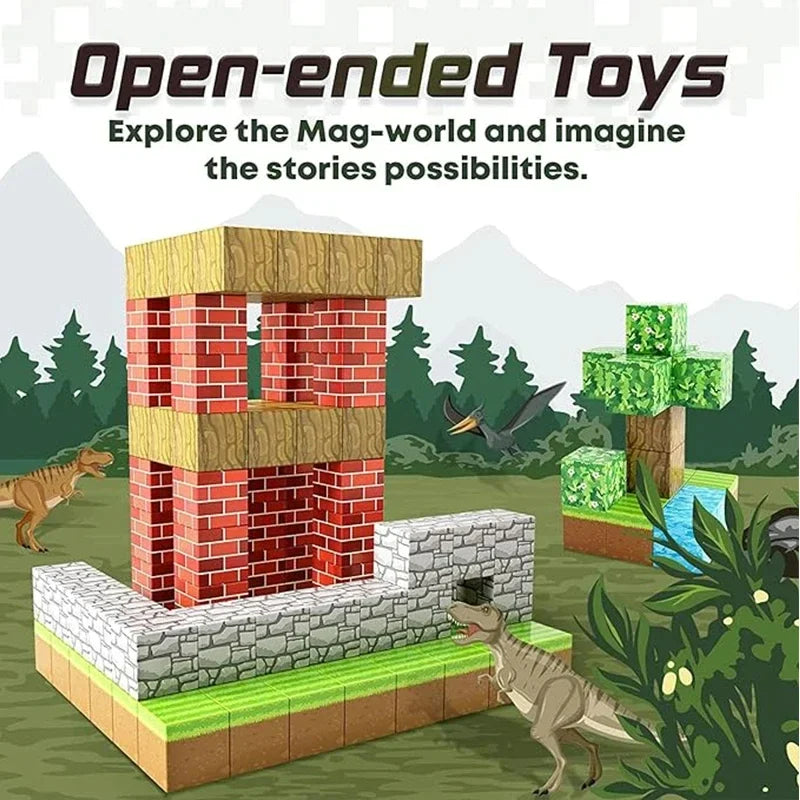 Magnetic Building Blocks World Magnet Cube for Stacking Construction Set