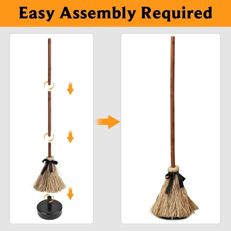 Halloween Floating Witch's Broom–haunted Festive Decorations With Ghost Sounds