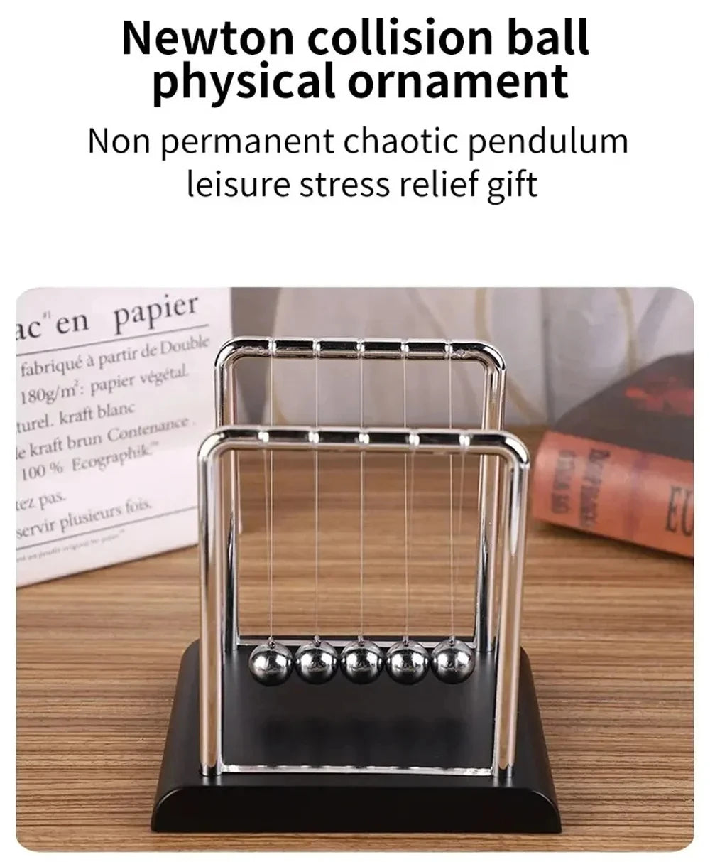 Newton's Cradle Balance Steel Ball Desk Toy Gravity Pendulum Teaching Supplies