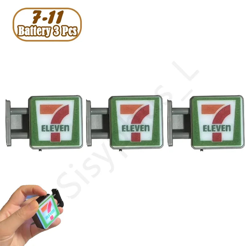 6 Styles 711 Store Light Sign Coffee Shop Magnetic Refrigerator Stickers