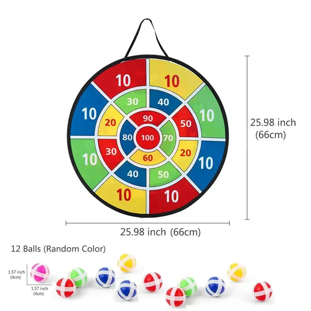 66cm Large Dart Board Kids Toys With Sticky Balls for Indoor/Outdoor