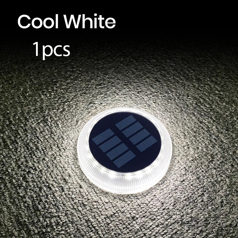 Solar Lights Garden Outdoor Deck: LED Step Lighting IP68 Waterproof Fence Wall Lamp