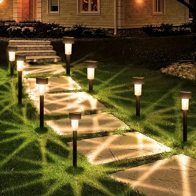 10PCS Solar Lights Powered By Nickel Batteries, Semi Embedded for Lawns and Gardens