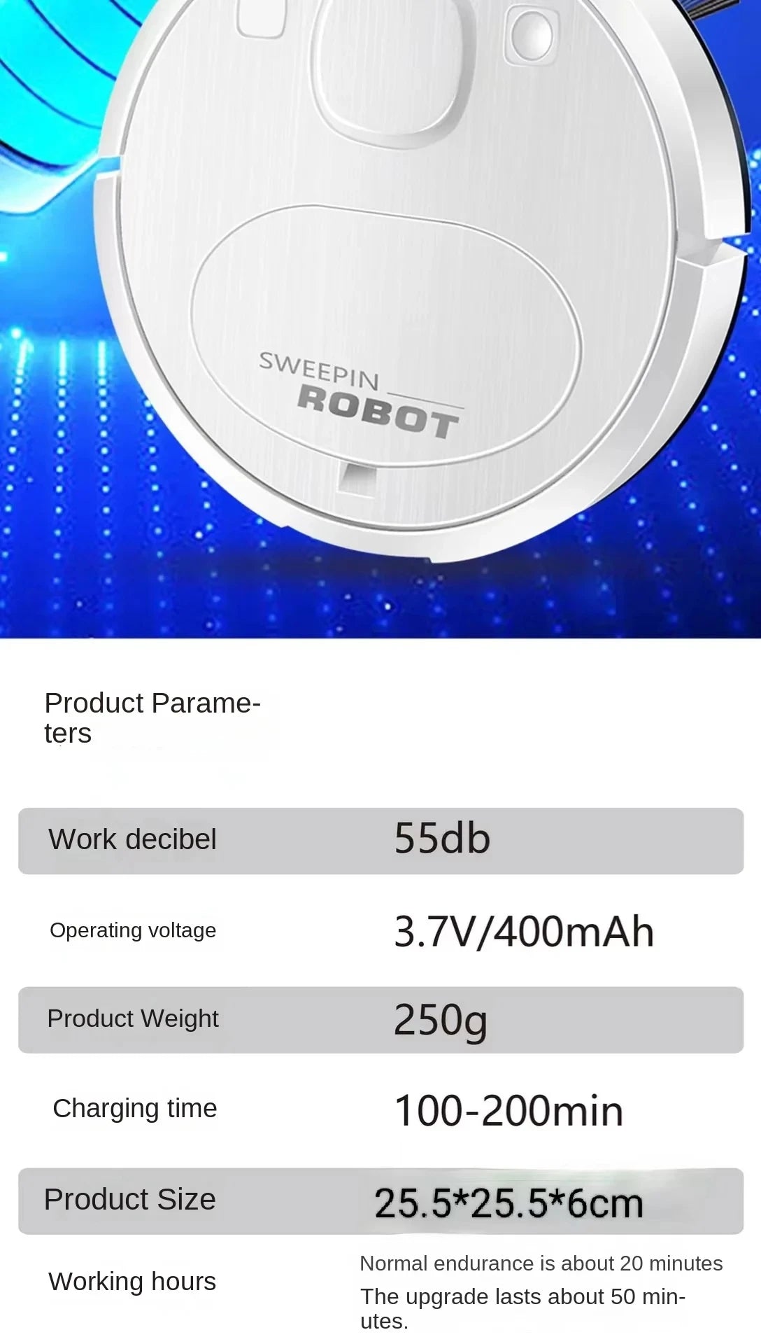 Wireless-Smart Sweeping Floor Robot Ultra-quiet Remote Control Vacuum Cleaner