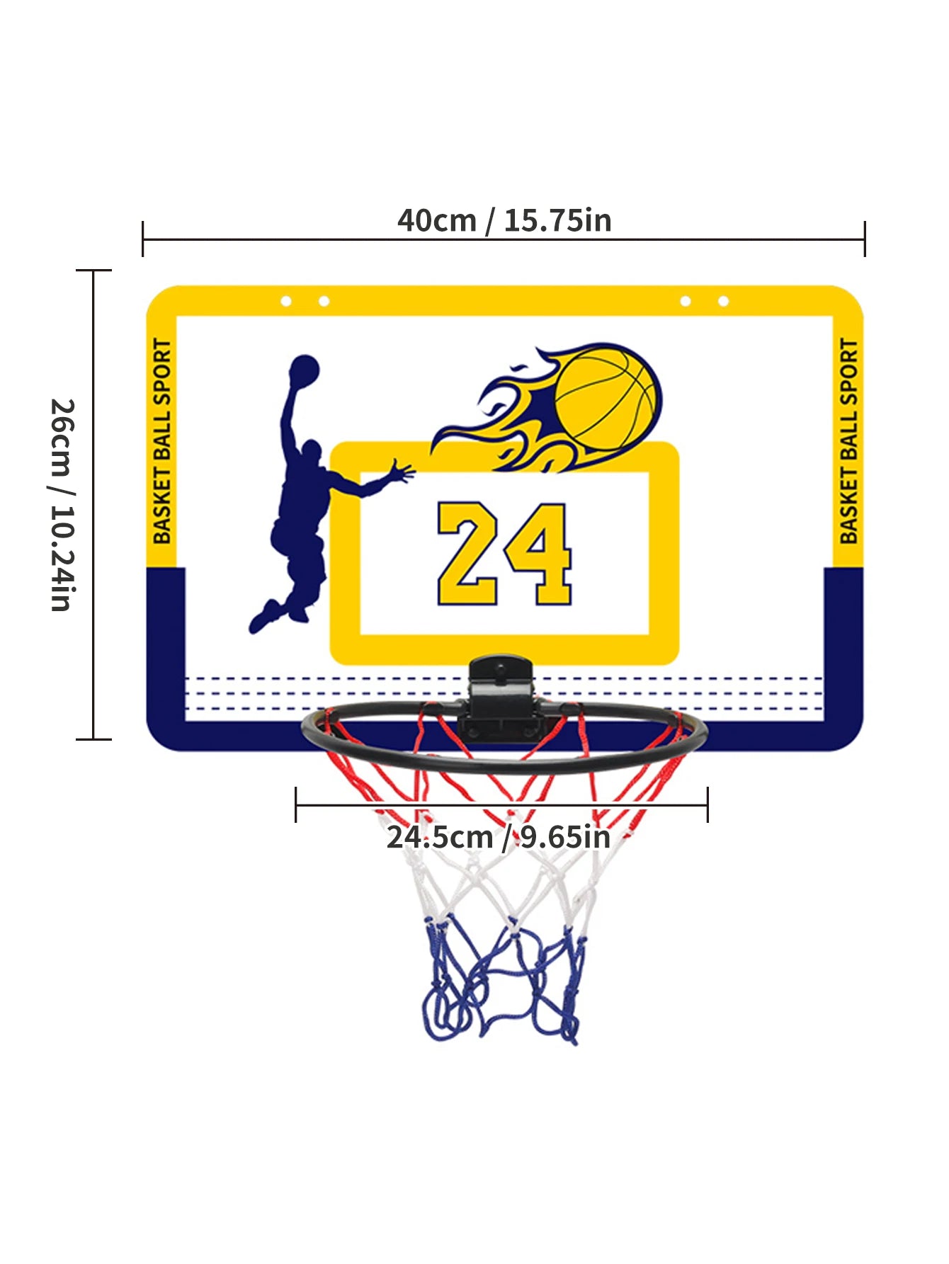 Children's wall mounted silent non porous foldable basketball stand
