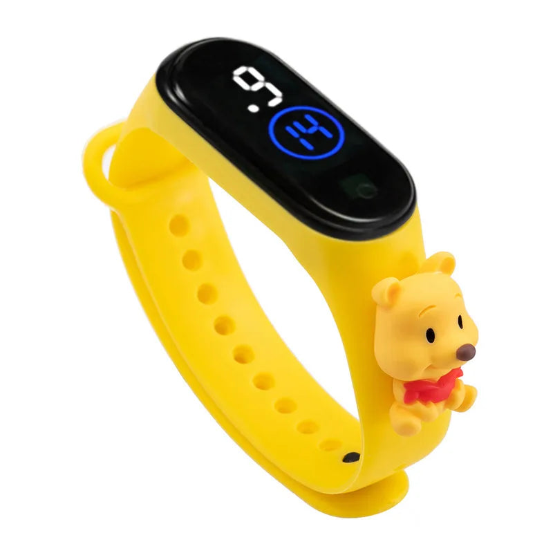 Disney Stitch Spider Man Cartoon Waterproof Watches For Kids LED Electronic Sport Watch