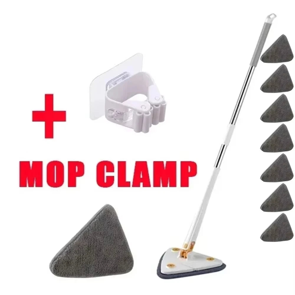 Rotatable Telescopic Triangle Mop 360° Spin Squeeze For Home Floor Ceiling