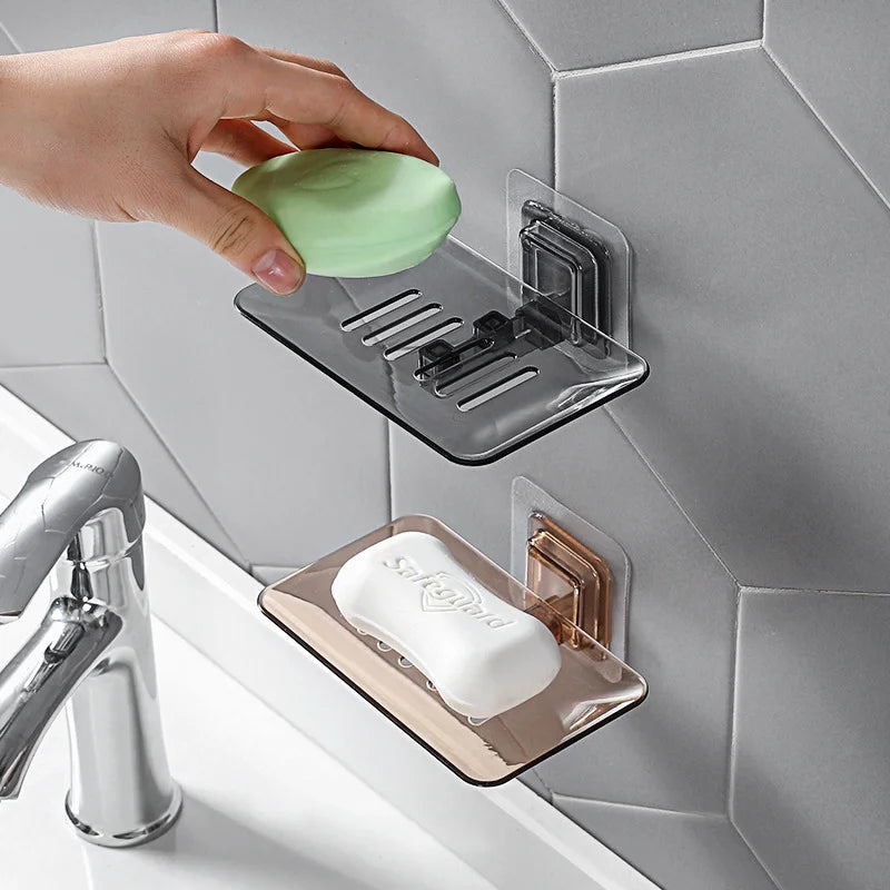 Soap Rack No Drilling Wall Mounted Double Layer Soap Holder