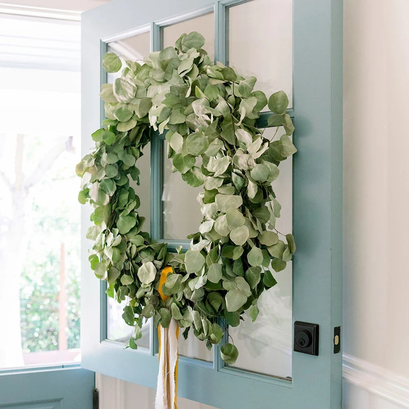 Eucalyptus Wreath Flowers Gifts DIY Rattan Creative Artificial Garland