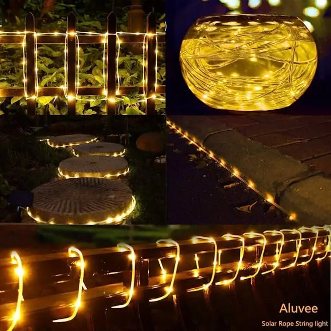 300 LED Solar Rope Strip Lights